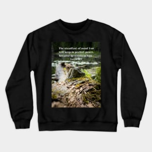 Photo art Isaiah 26:3 Bible Verse V1 Crewneck Sweatshirt